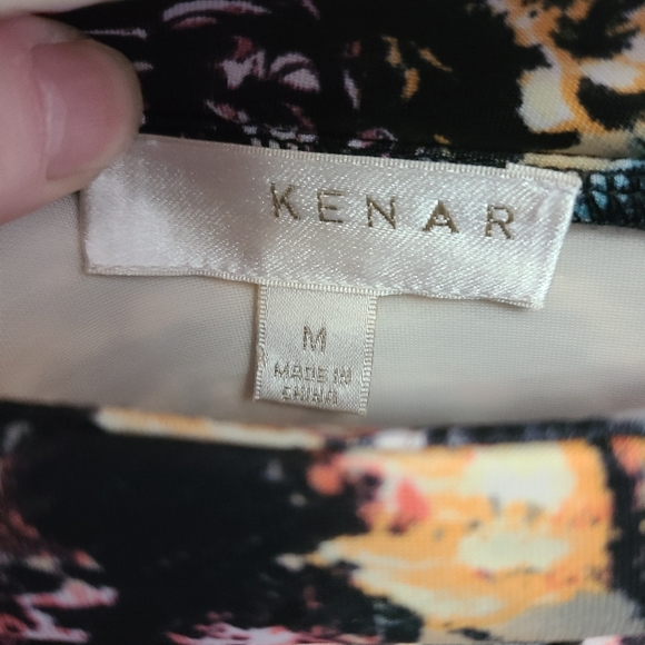 Scuba skirt pleated flare A-line Size large floral - Picture 7 of 7